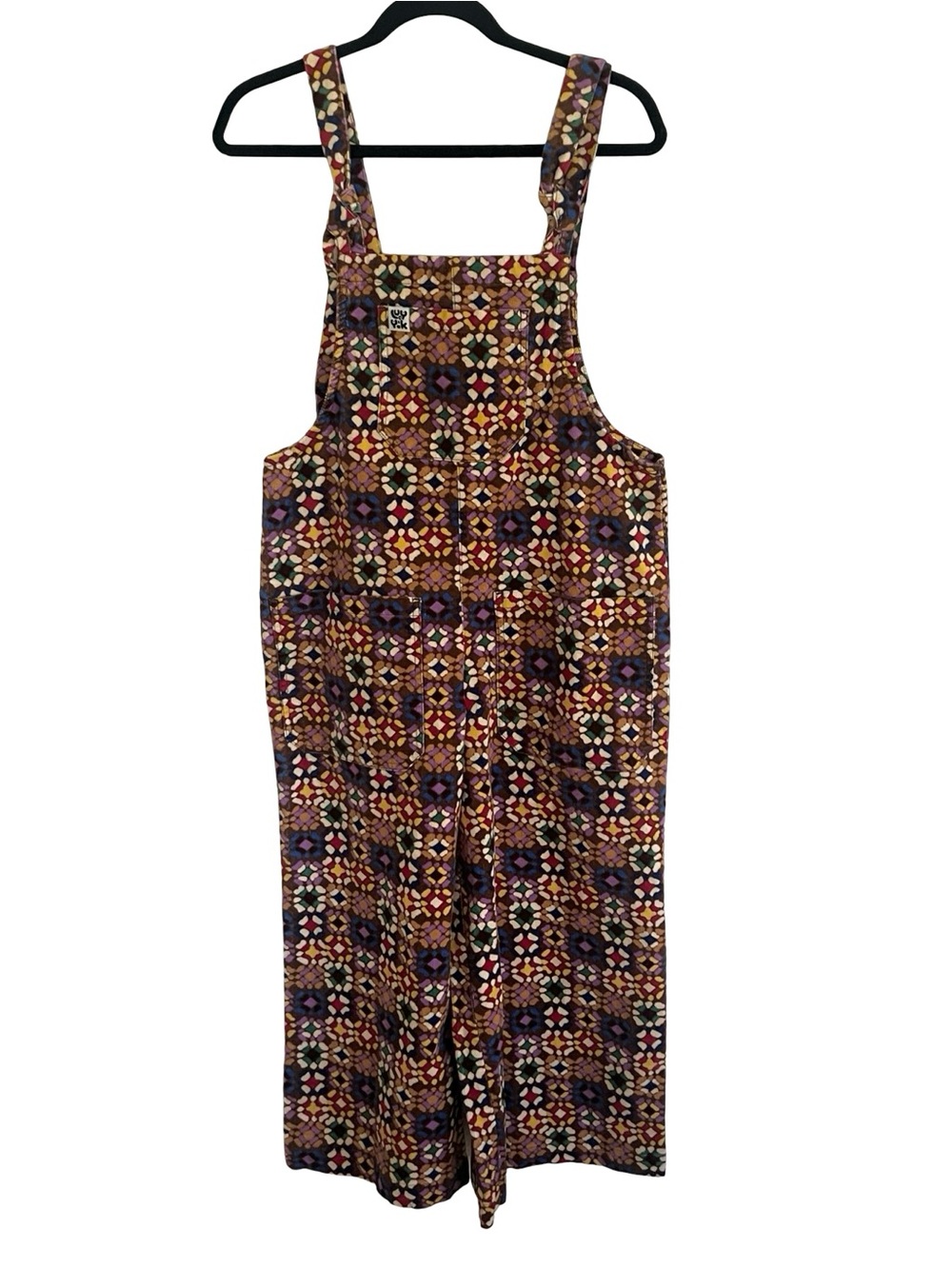 Lucy & Yak Jenny Wide Leg Dungarees In Elsie Print US 8